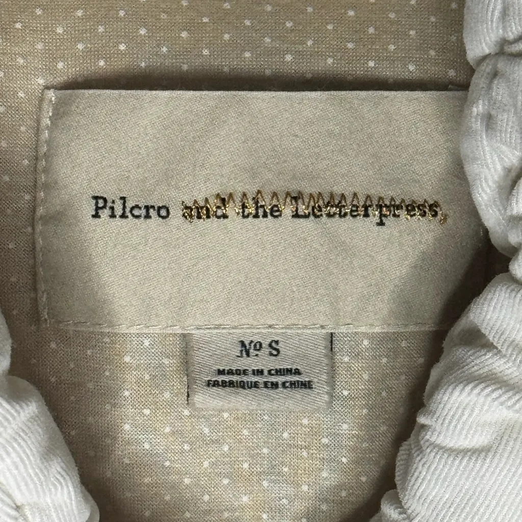 Pilcro Anthropologie Ivory Quilted Corduroy Vest Women’s S Cotton Padded EUC - Image 4