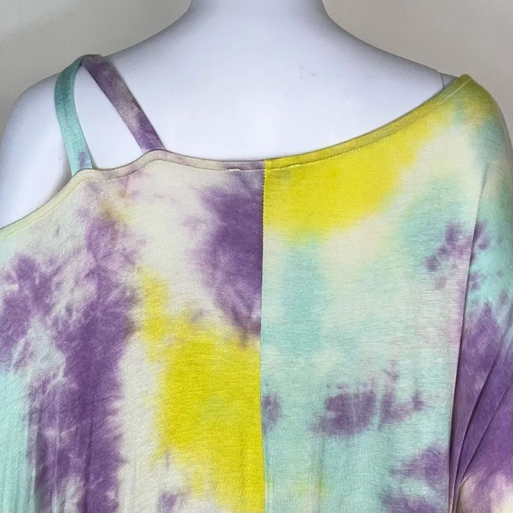 White Birch  Asymmetrical Tie Dye Top - Image 6