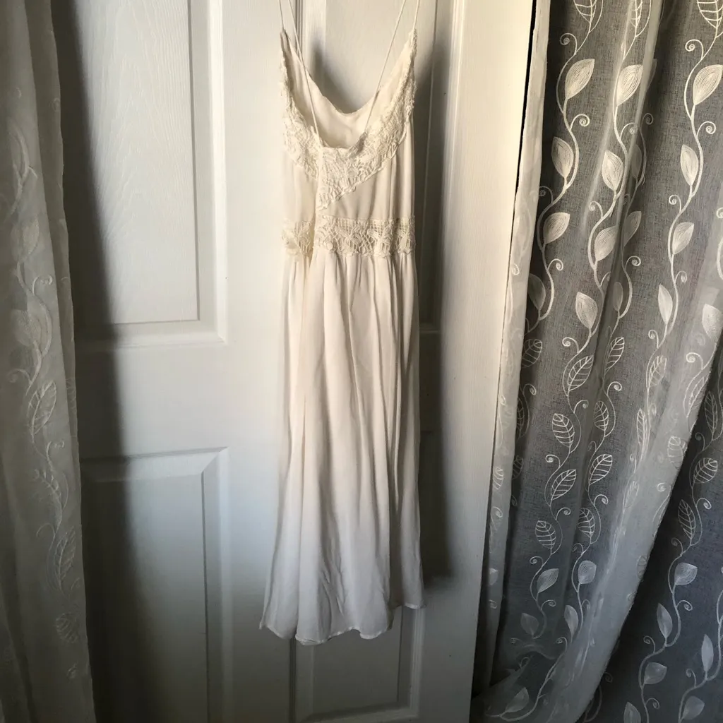 Zara Elegant Lace Trim midi Dress women size S - Image 9