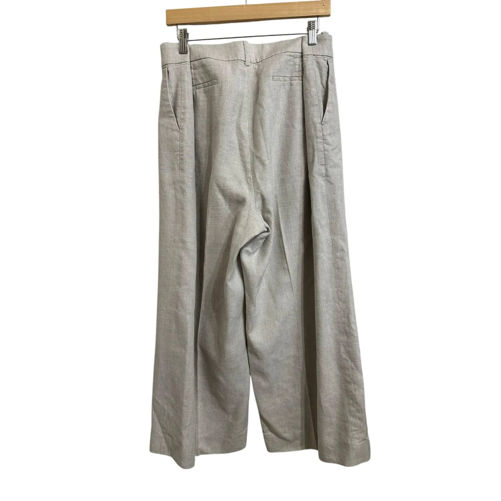 J. Crew Sydney pant in stretch linen blend flax ivory  size 18 #BO804‎ - Image 5
