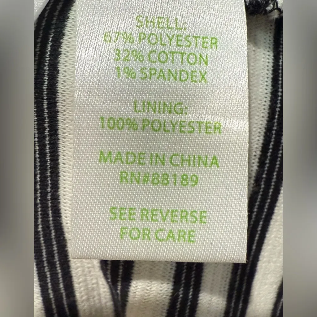 Lilly Pulitzer Alden Shift Dress Coconut‎ Ottoman Black / White Stripes Sz Small - Image 6