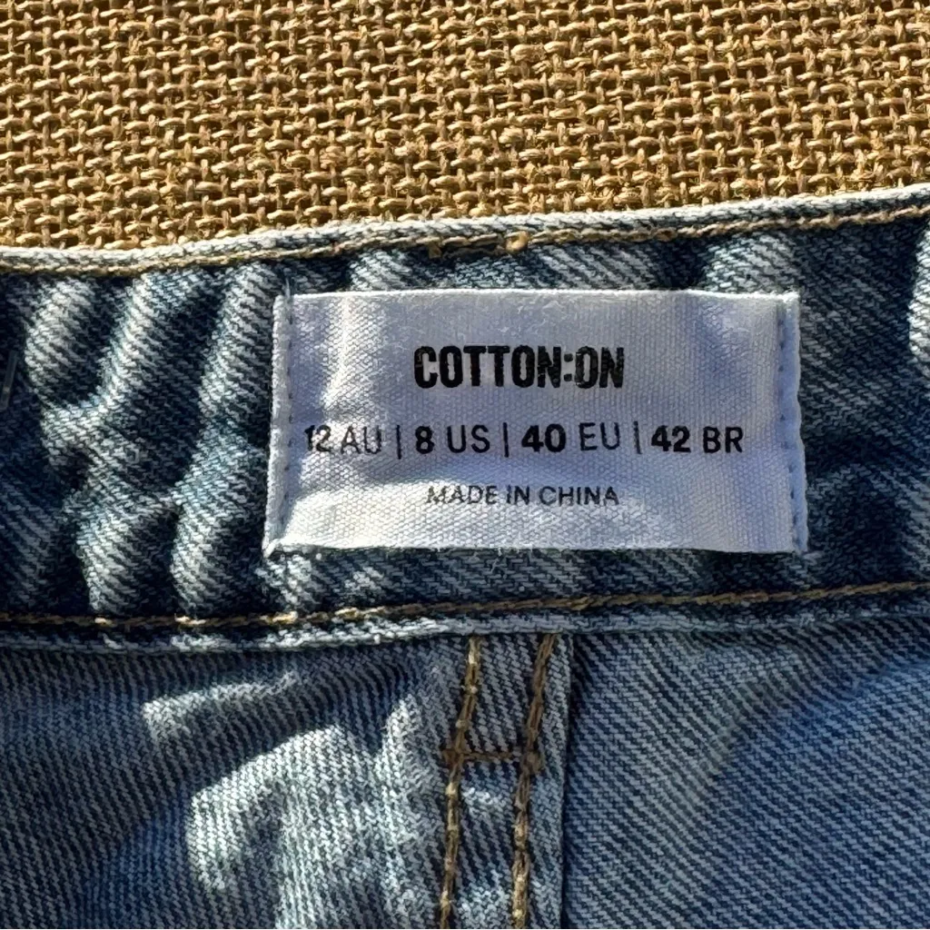 COTTON:ON  Women's Distressed Acid Wash MOM’S Jeans Size 8 - Image 4