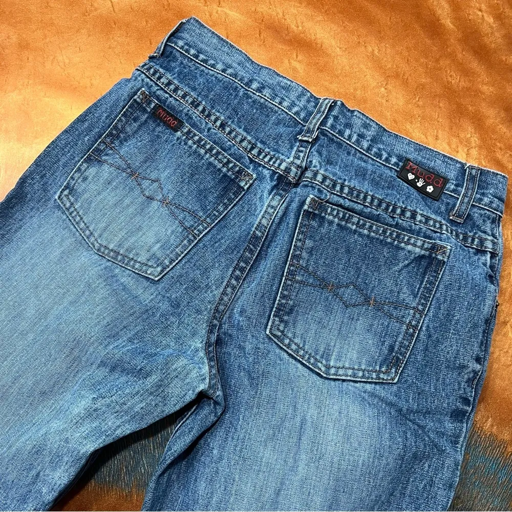 Vintage Mudd Jeans Kick Flare Capri Jeans size 5 Y2K 2000s - Image 11