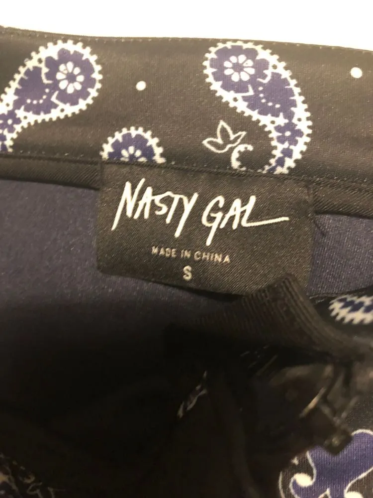 Nasty Gal Front Zip Paisley Skirt  - Image 6