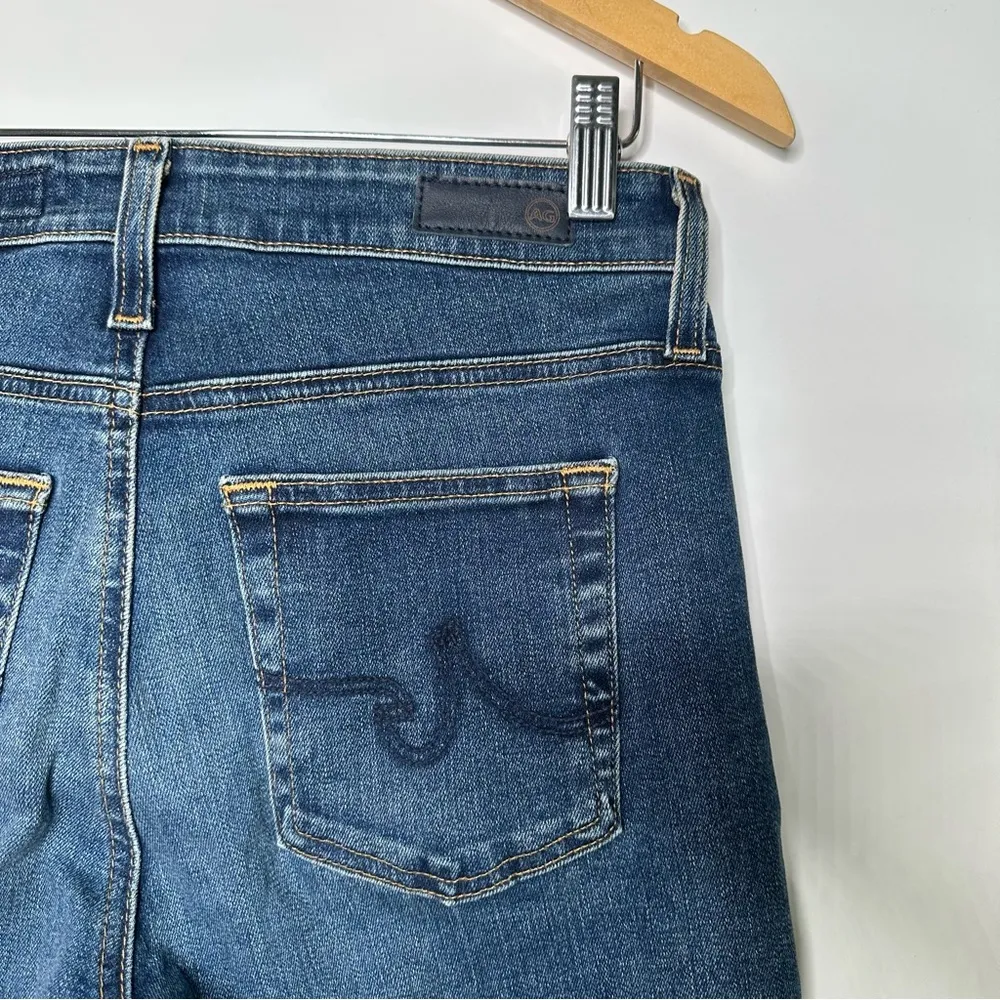 AG Adriano Goldschmied Farrah Skinny High Rise Distressed Hem Ankle Jeans 28 - Image 9