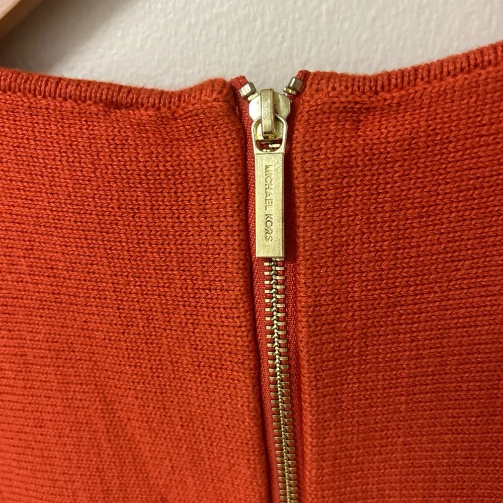 Michael Kors Bold Orange half zip top pullover Sweater size‎ small - Image 6