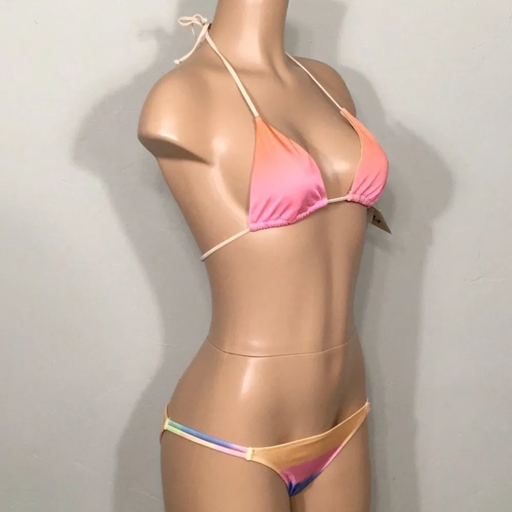 New. WILDFOX/Reef rainbow bikini. XS-too/M-bottom. - Image 4