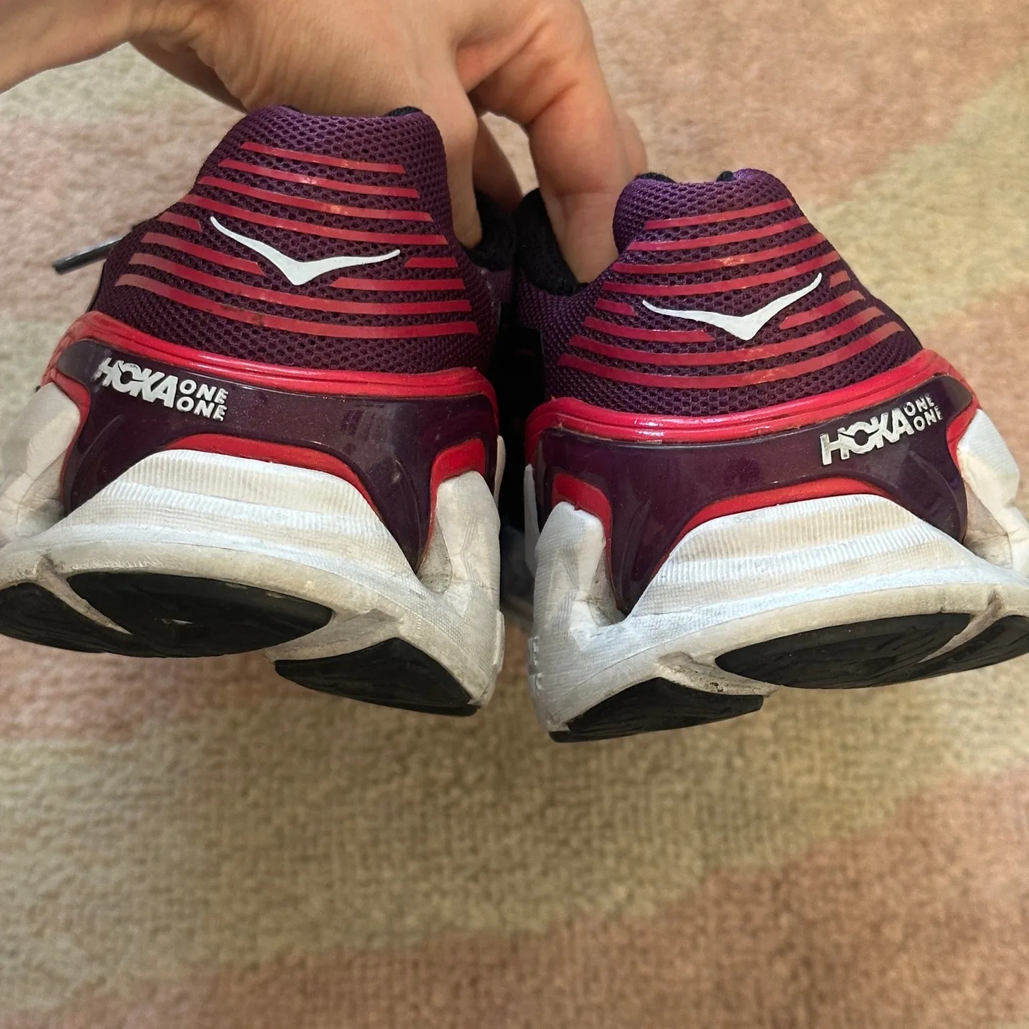 Hoka One One Vanquish 3 Grape Juice Virtual Pink Running Shoes Cushion Sporty - Image 4