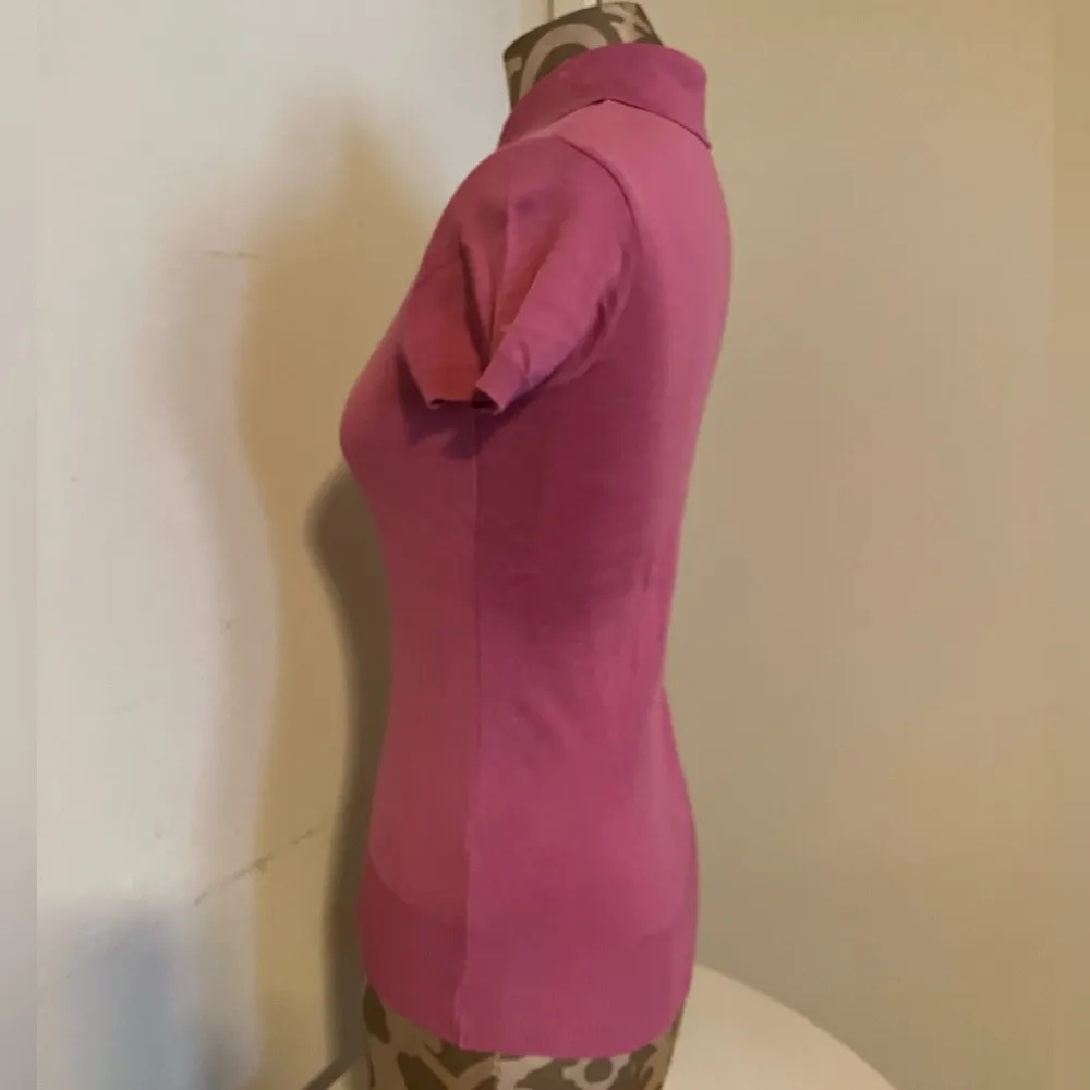 Vintage Japanese LAUTREAMONT LADIES POLO SHIRT/TOP Pink Size S - Image 2