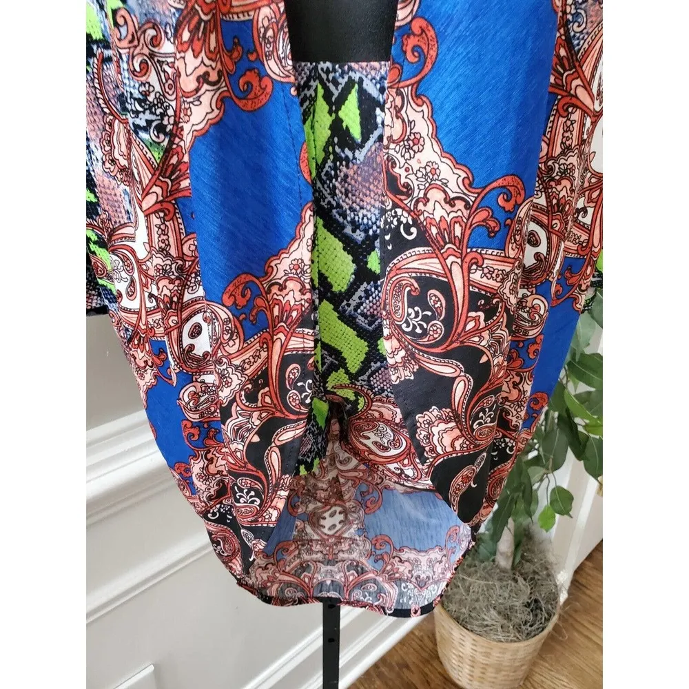 Jade Women's Multicolor Polyester Long Sleeve Top & Short 2 Piece Set Size S - Image 5