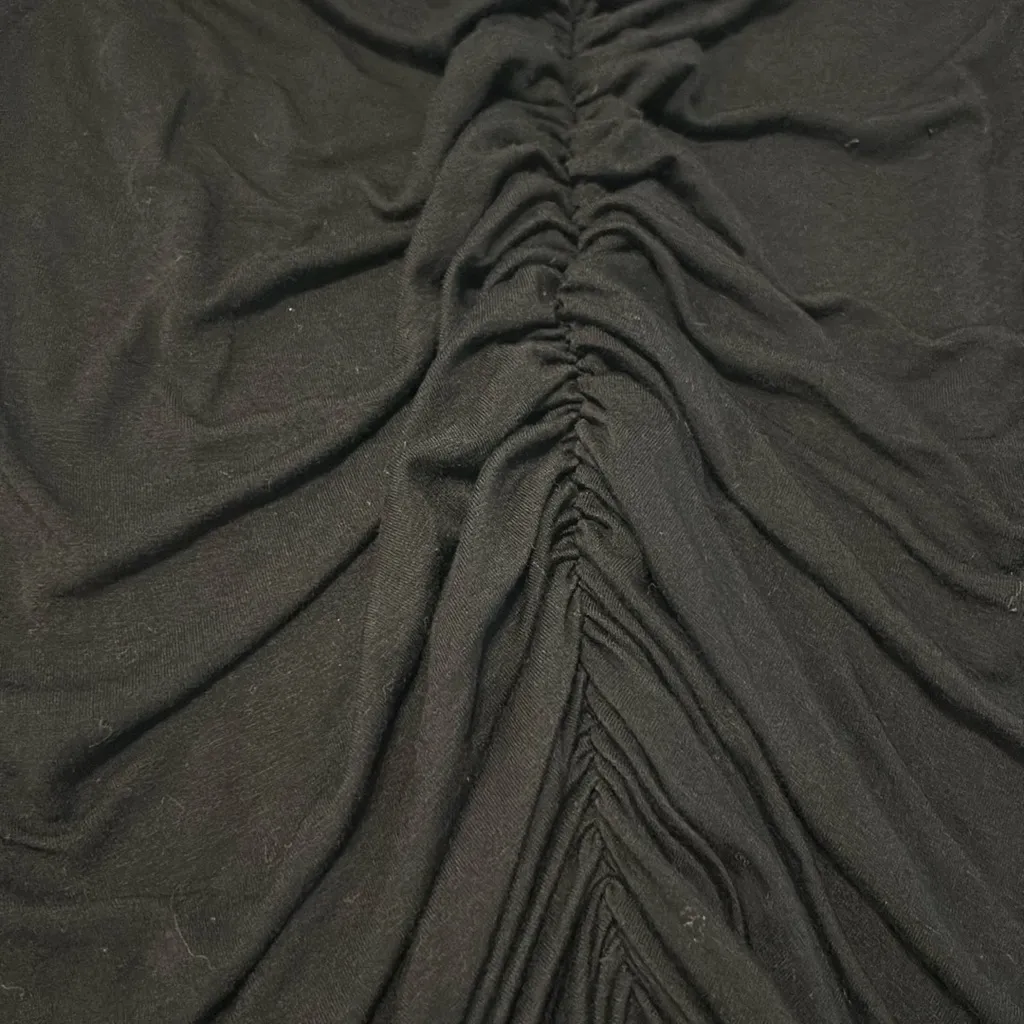 Bailey 44 Black Ruched Midi Skirt - Image 4