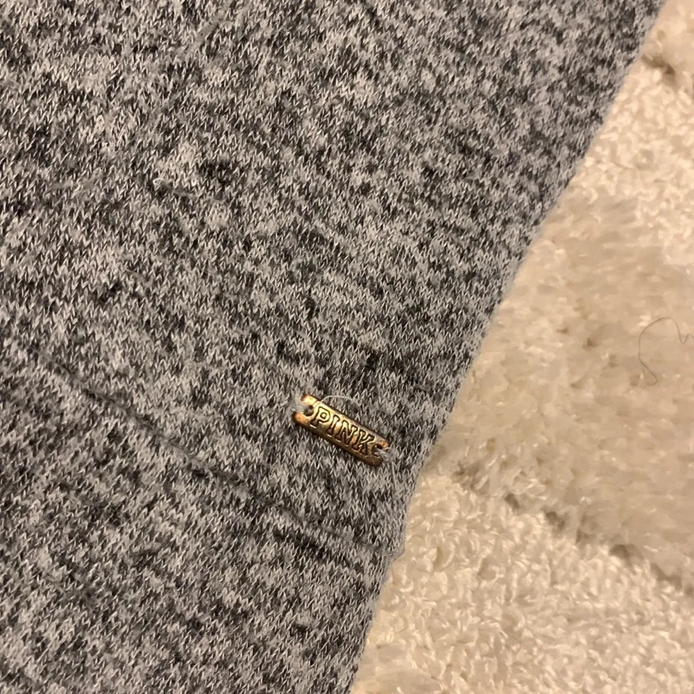 PINK Gray Zip Up Hoodie - Image 4