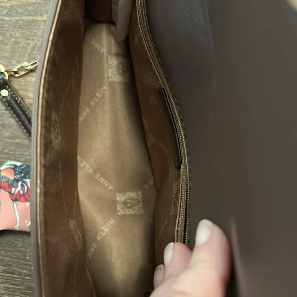 Anne Klein Lizard/Smooth Polyurethane/Soft Grain Shoulder Bag Chain‎ Strap - Image 8