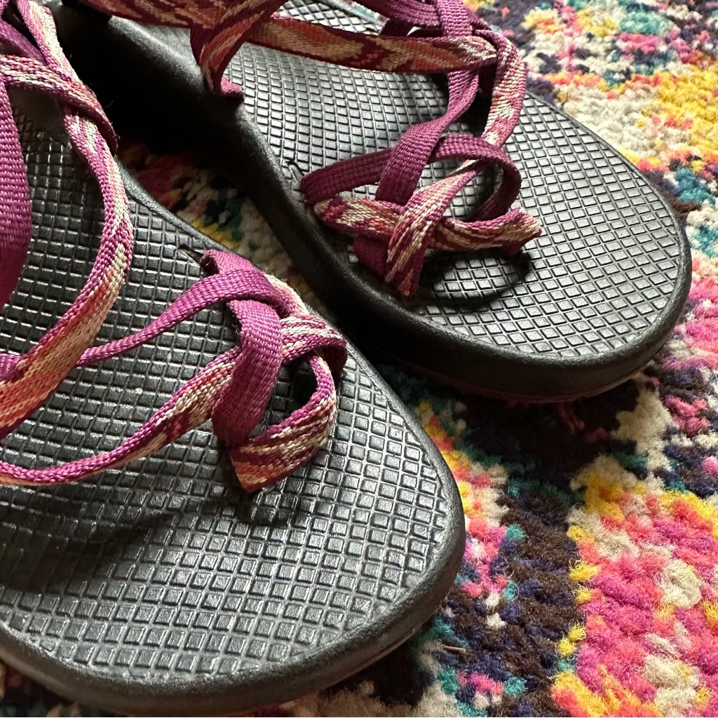 Chaco ZX2 Yampa Strappy Adjustable Sandal Womens 8 Pink Black - Image 3