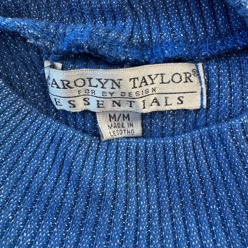 Vintage Y2K Carolyn Taylor Essentials Shimmery Periwinkle Long Sleeve Turtleneck - Image 7