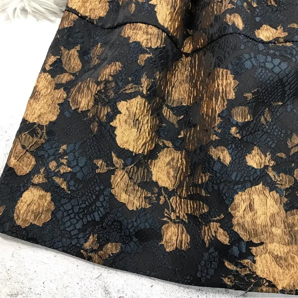 Gabriella Gold Leaf Sleeveless Fit & Flare Dress Women’s Size 4 - Image 9