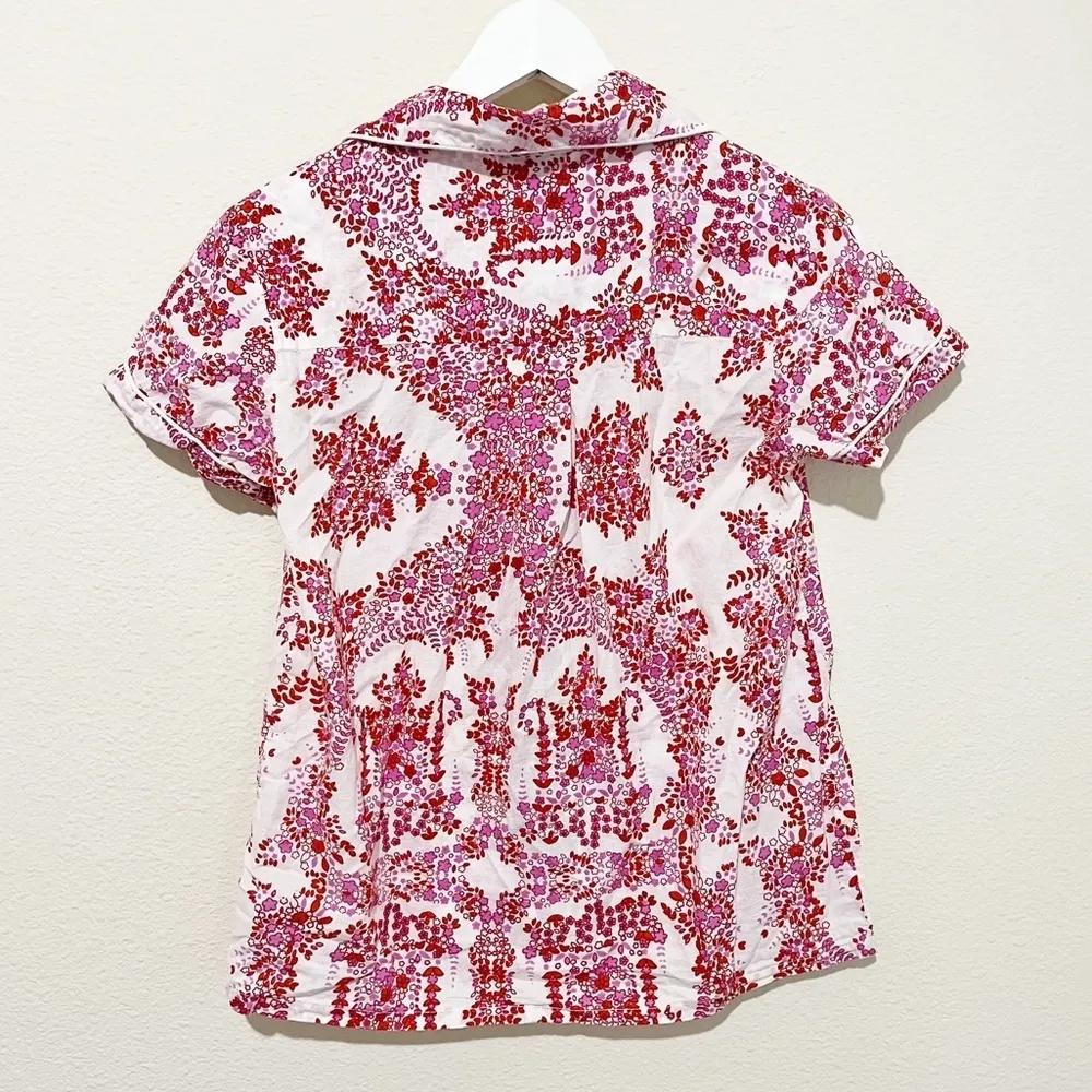 Plum Pretty Sugar Sleep Shirt Womens Size S Short Sleeve Collared PJ‎ Multicolor - Image 2