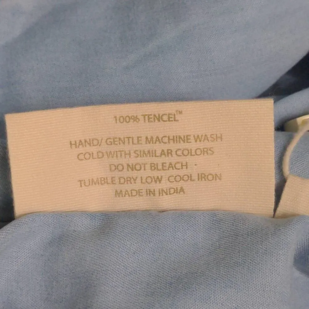 Reistor Womens Evening Chai Jumpsuit Blue Belted V Neck Cap Sleeve Tencel XS New - Image 7