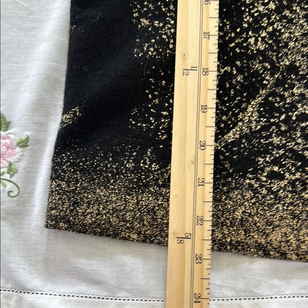 Chico's Black and Gold Metallic Blazer with Fur Collar - Image 4