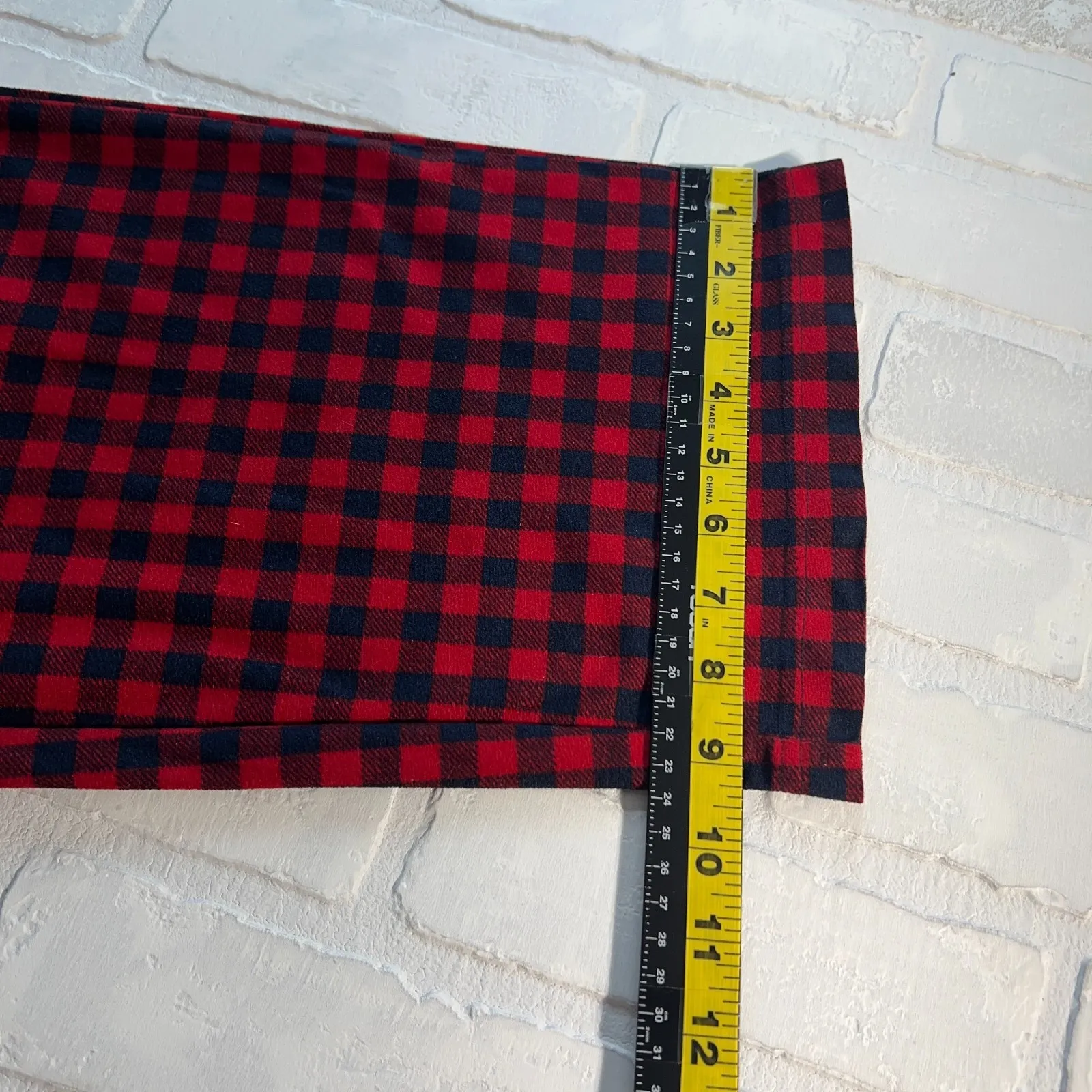 Nautica Sleepwear Pajama Pants Mens Large‎ Red Black Plaid Drawstring Lounge L - Image 14