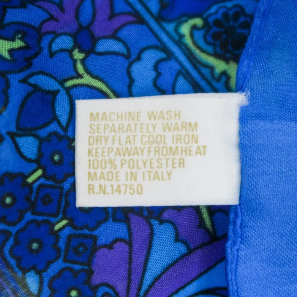 Vintage 60s Floral Silk Square Scarf Wraps - Image 9