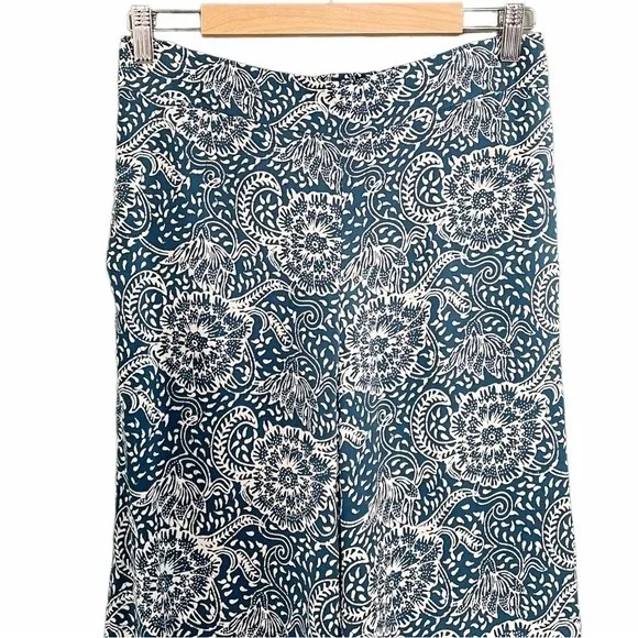 Anthropologie Maeve Blue Tile Print Flowy Pants Size SP Small Petite Boho Summer - Image 7