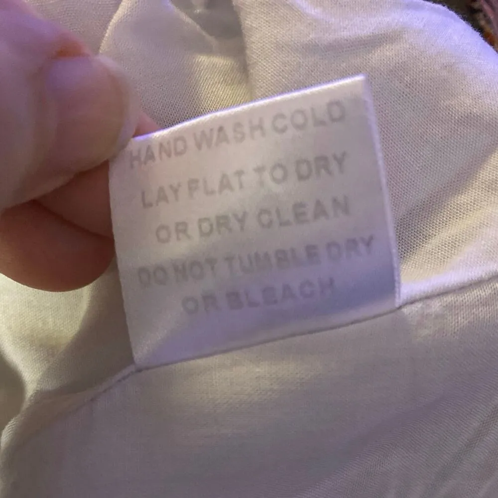 Frock Shop Size S Tree Forest Print Skater Dress Sleeveless V Neck Fall Pockets - Image 7