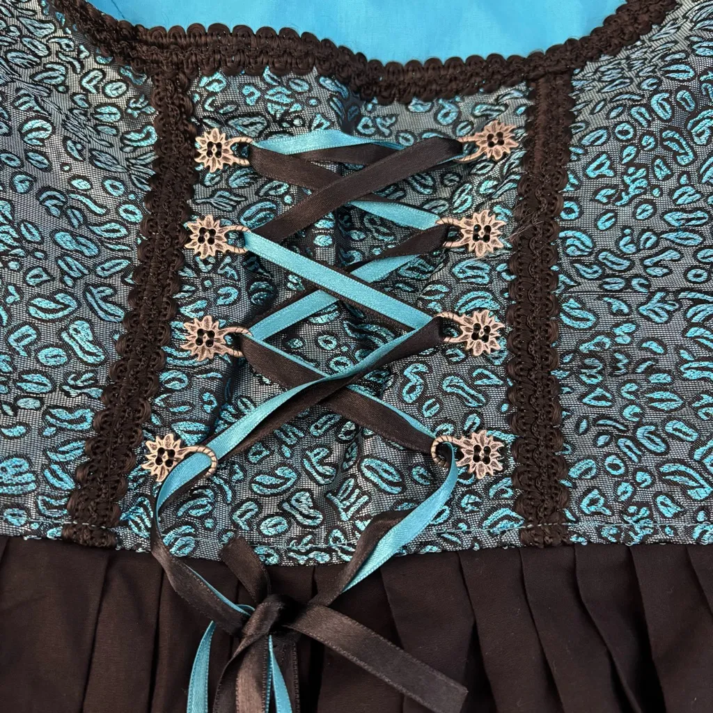 Drindl Ocktoberfest Octoberfest German Austrian Corset Dress Costume Dress Up Black Size 4 - Image 4