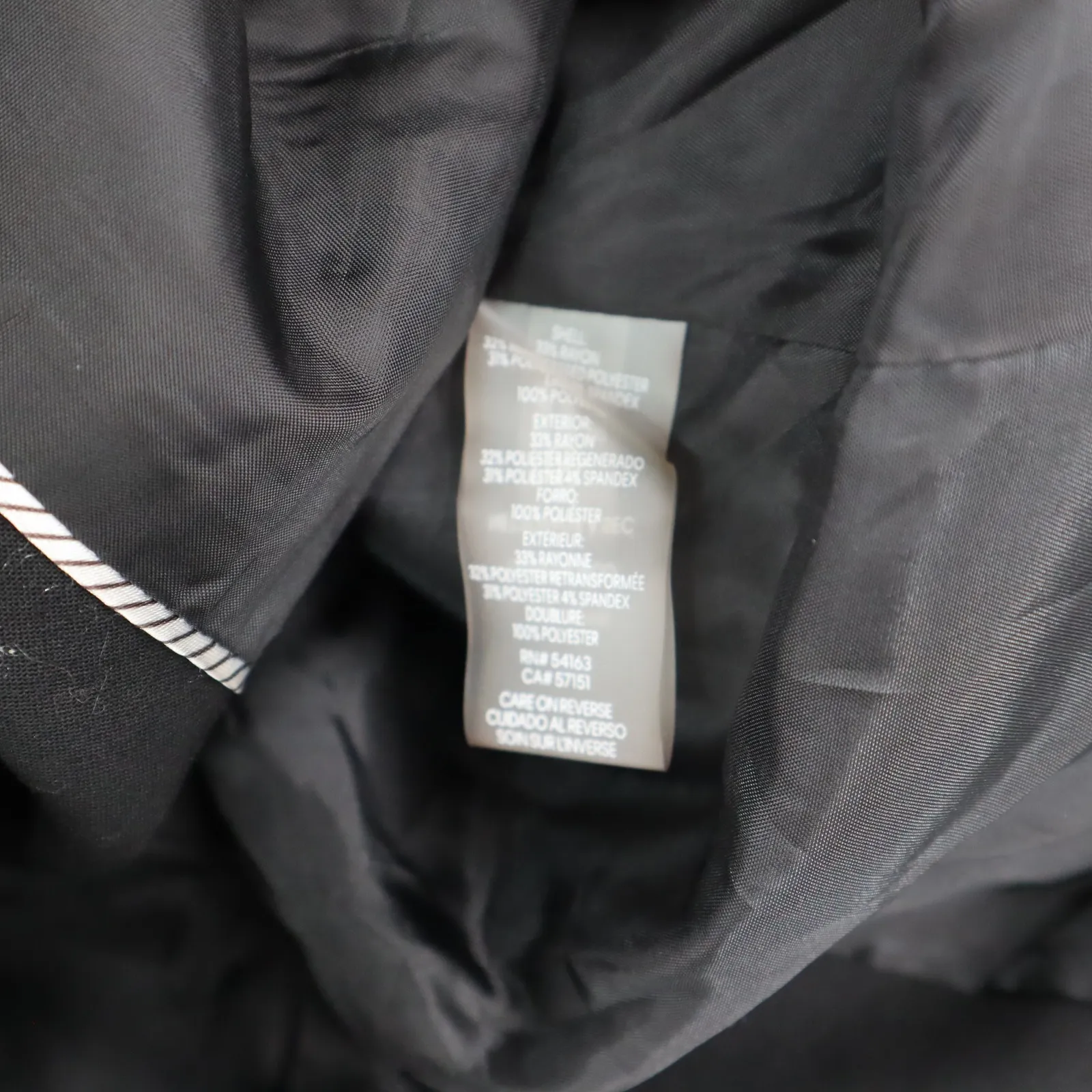 Calvin Klein Black Fish Mouth Formal Preppy Cocktail Coat Jacket Blazer 10 - Image 9