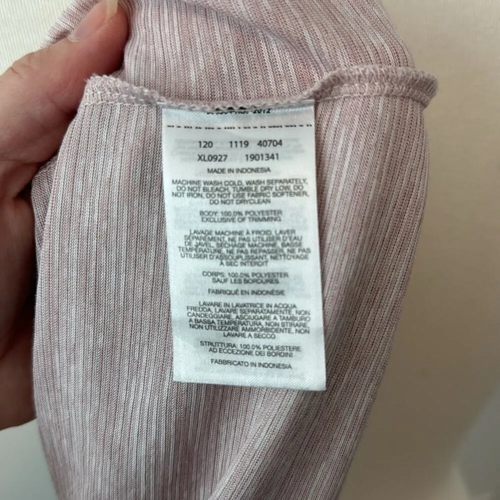 Columbia V-Neck Lightweight Short Sleeve Light Pink Knit Tee Shirt Womens XS - Image 5