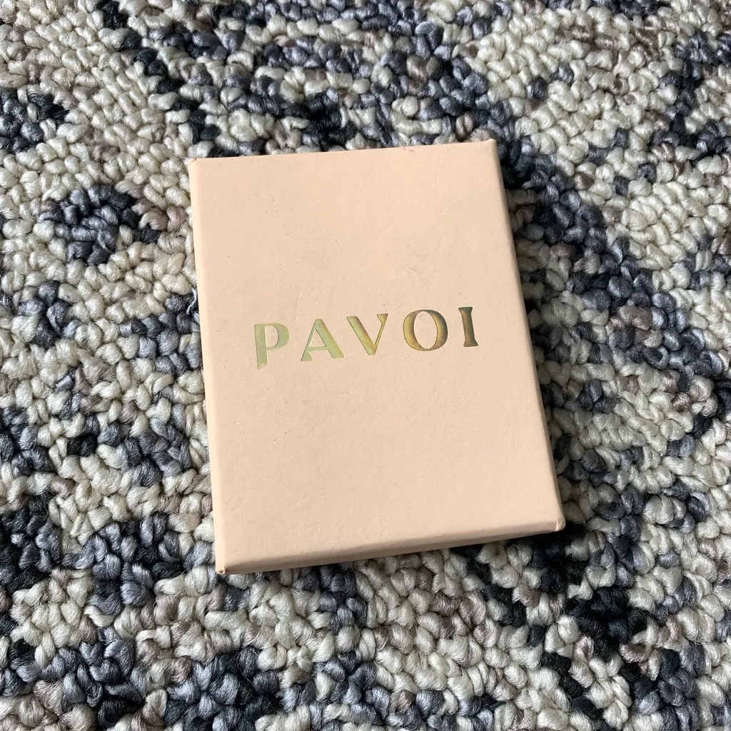 NWT PAVOI 14K Gold Plated Layered Paperclip Necklaces Rose Gold - Image 3