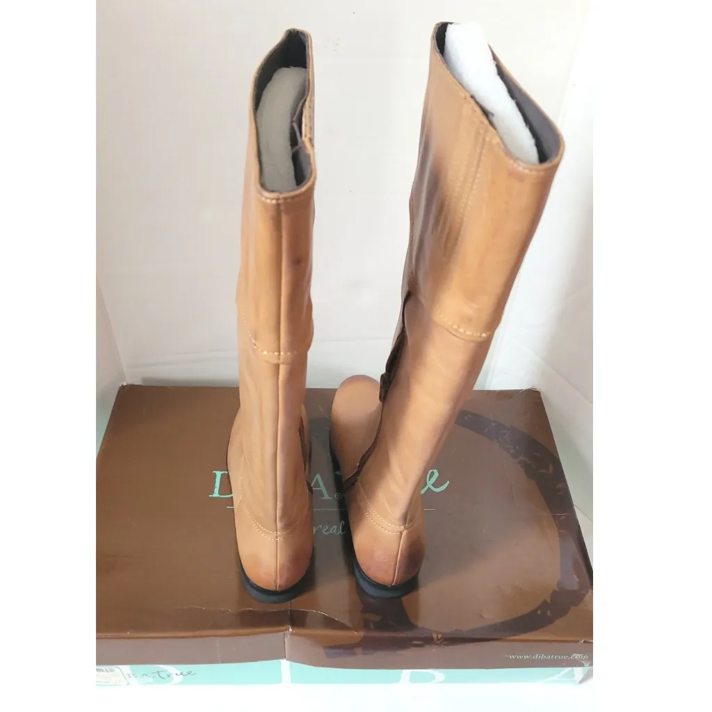New! DIBA TRUE Women's Poppy Seed Tall Boots Riding Boots Knee High Tan Size 8.5 - Image 9
