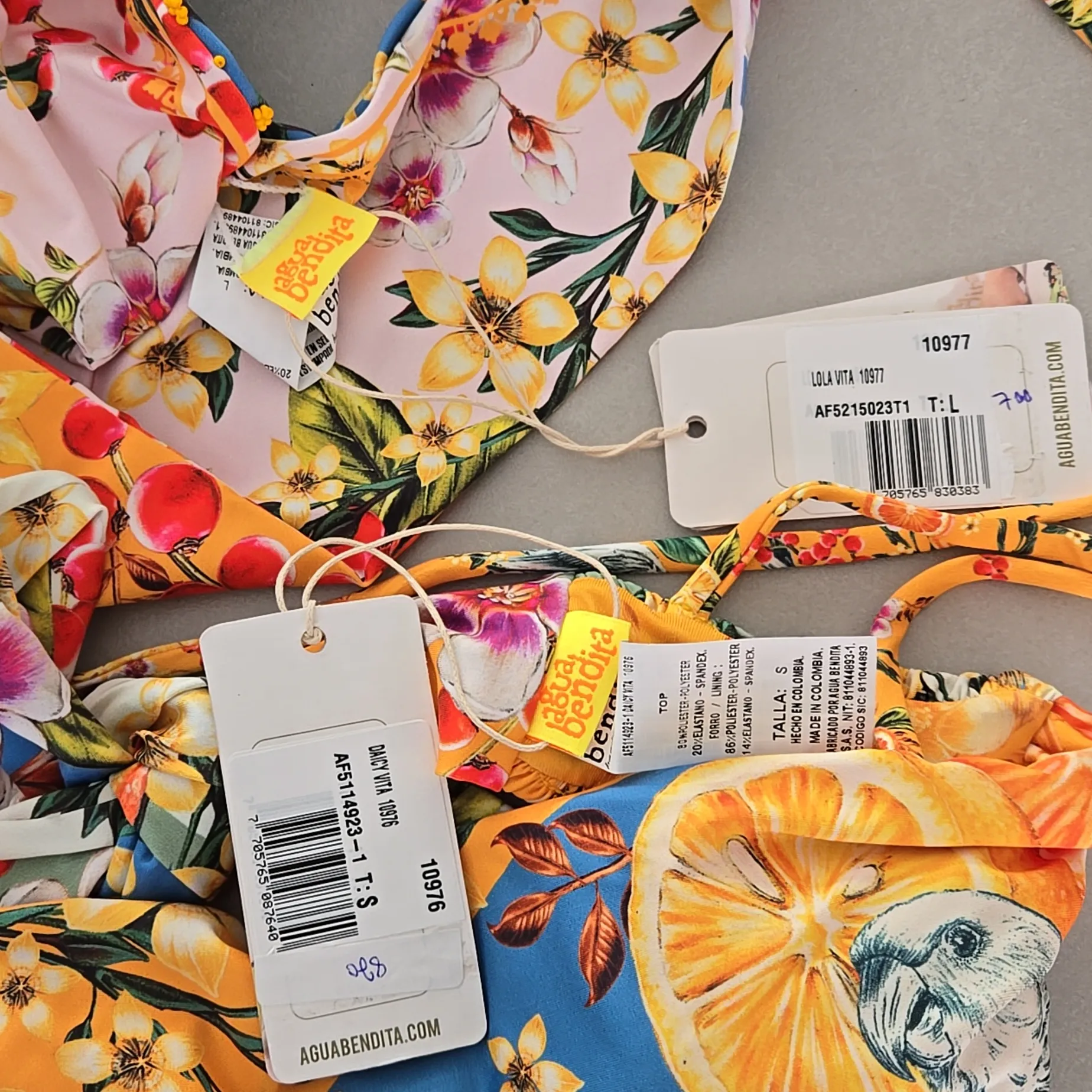 NWT! Agua Bendita Daicy Vita Bikini Top Size L - Image 6