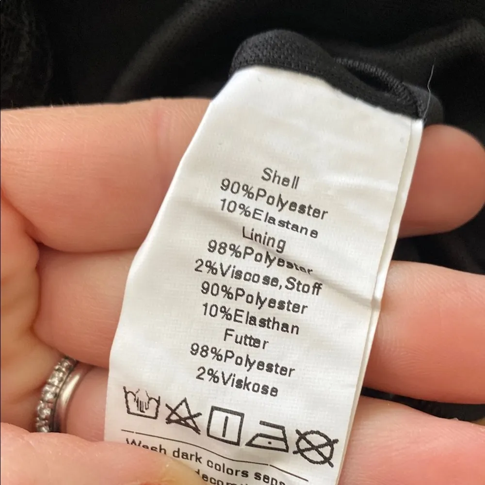 Kate Kasin NWOT Sequin Bodycon Skirt High Waist Knot Front Black - Image 9