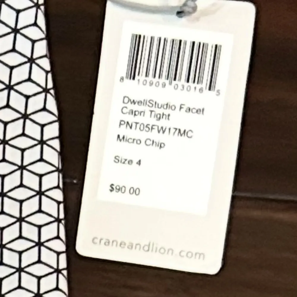 Crane & Lion DwellStudio Facet Capri Tight 3/4 length Size 4 Leggings $90 White - Image 3