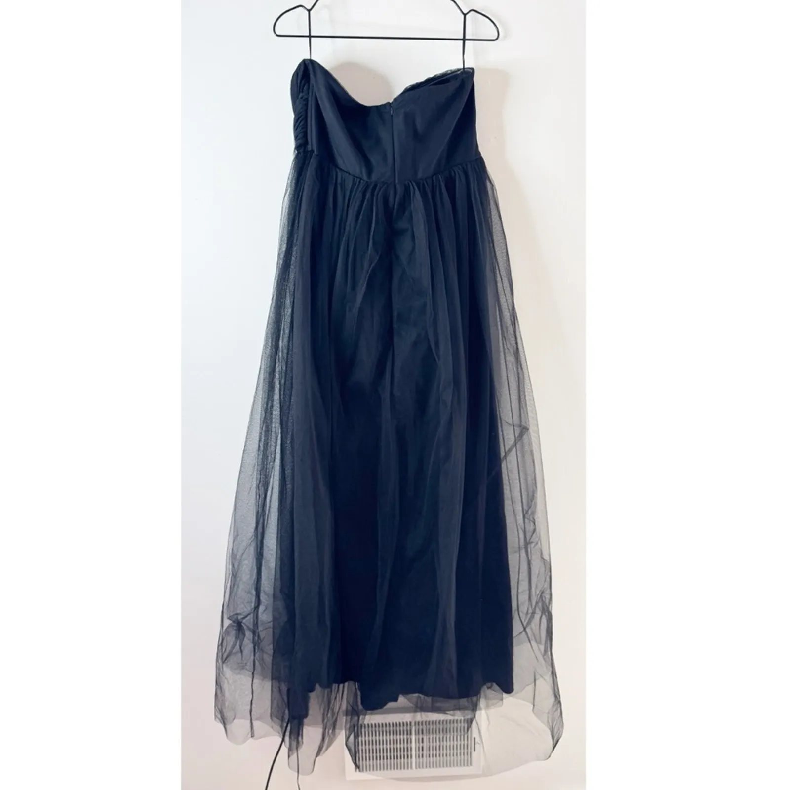 Chelsea 28 Nordstrom Tulle Strapless Black Wednesday Adam’s gown large - Image 3