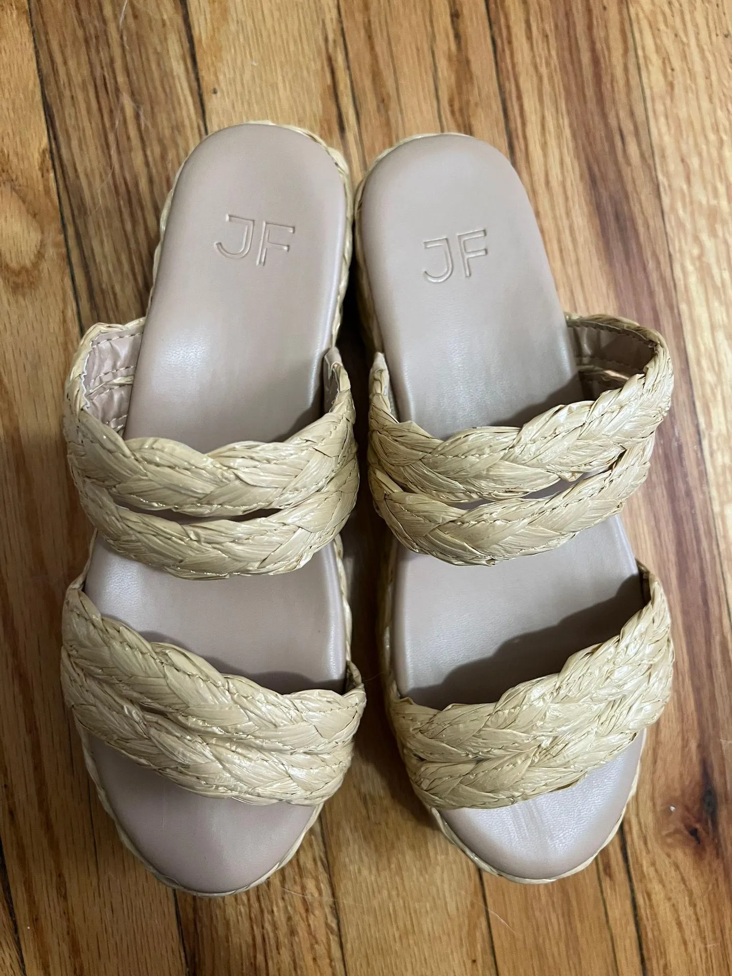 JustFab Lana Neutral Flat Sandals - Image 5