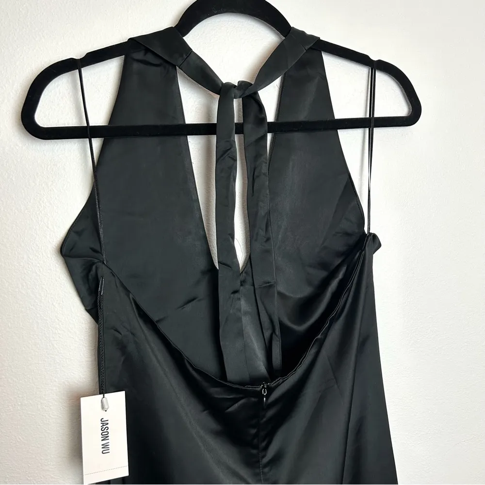 Jason Wu Black Satin Halter Dress MIDI NWT - Image 10