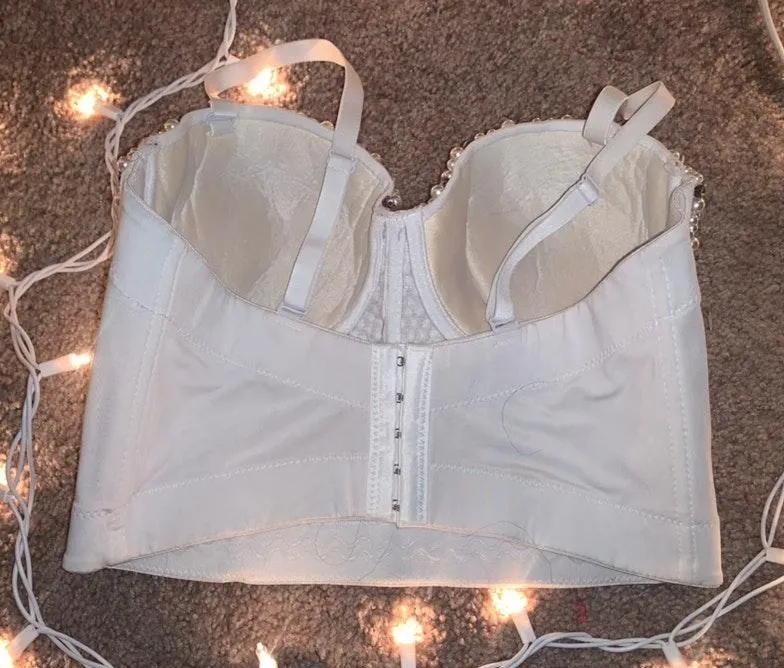 Cream Pearl Covered Top - Image 2