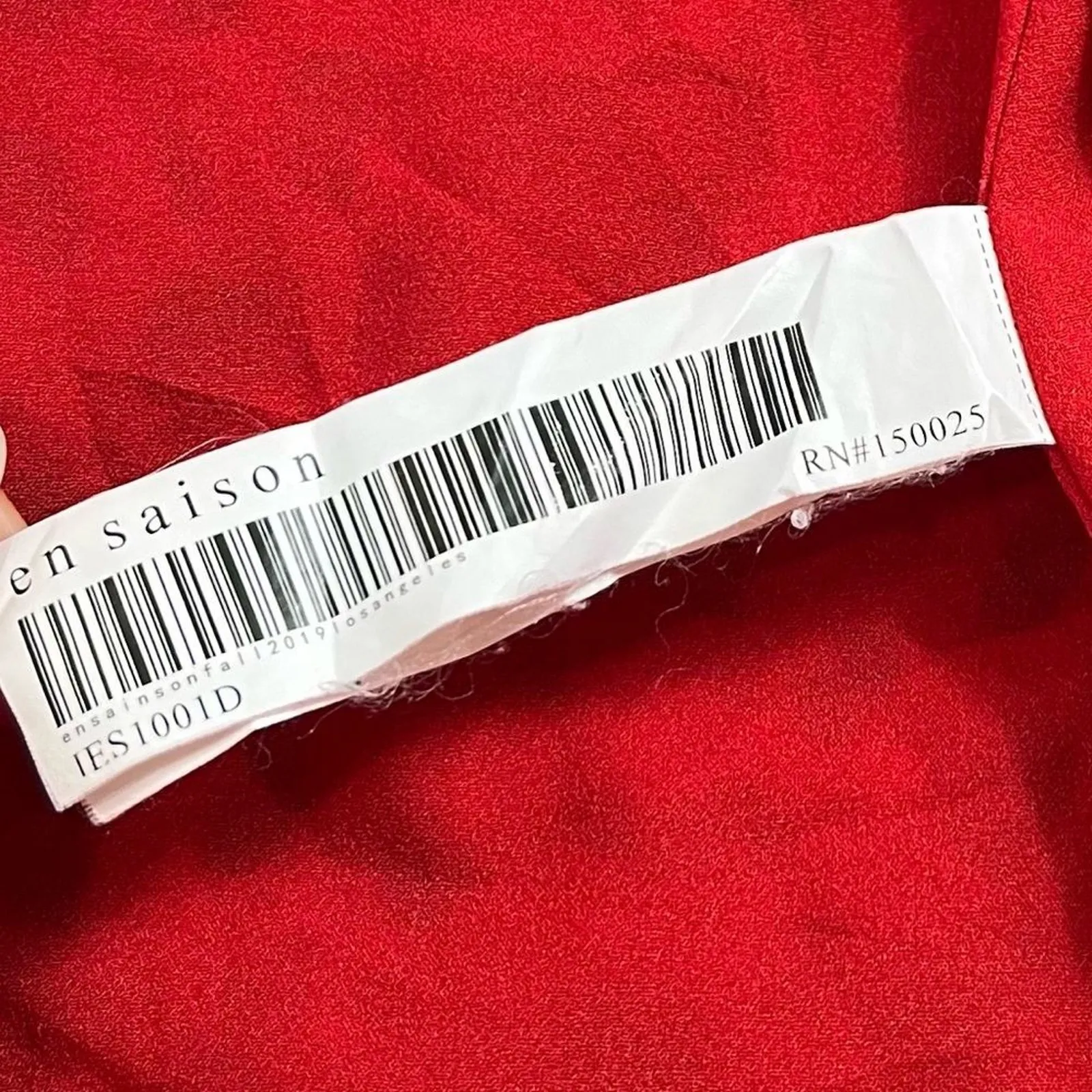 Farrow Women's Medium Claudia Red Dress Button Up Rouched Sleeves - Image 7