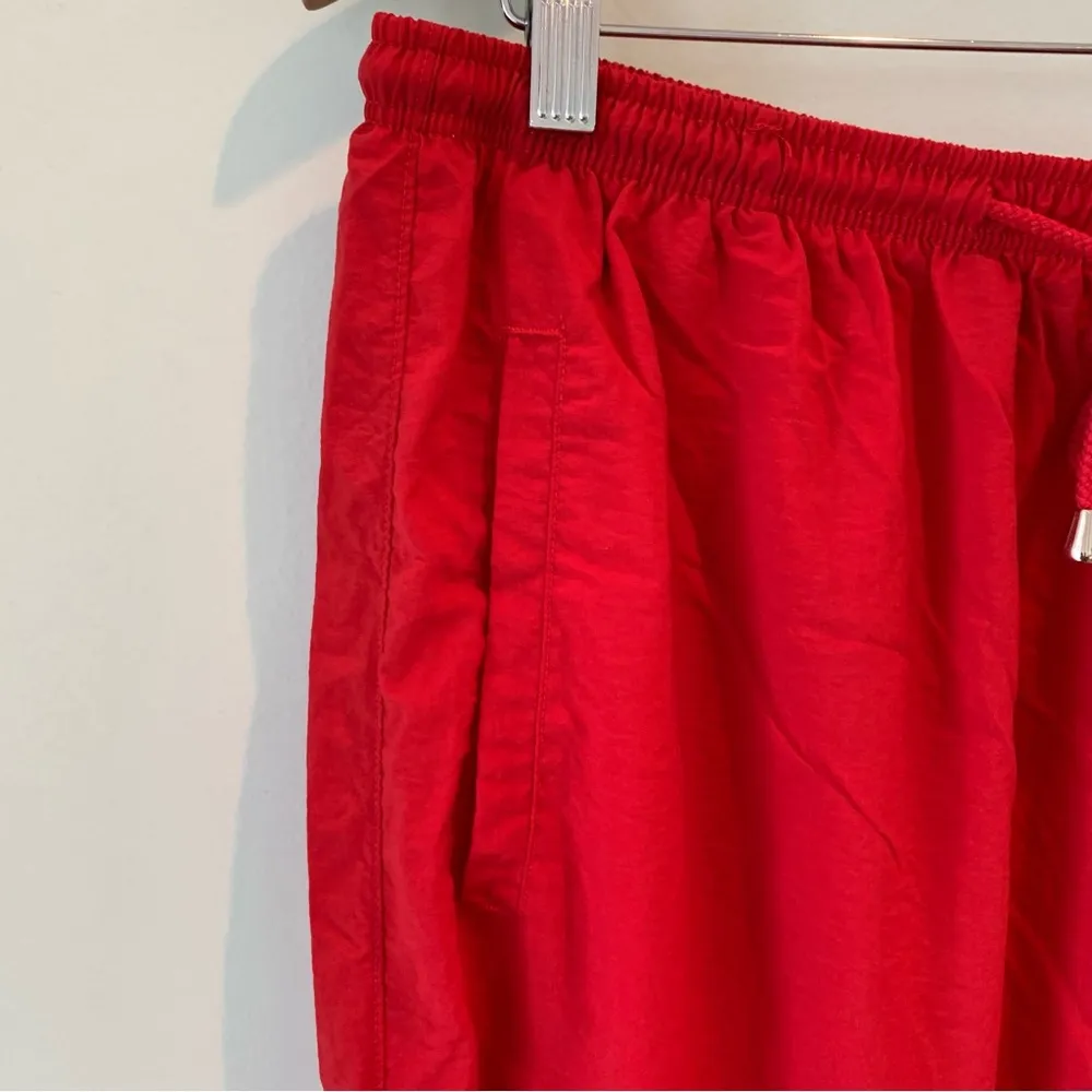 Red Vintage Catalina Petite Windbreaker Athletic Nylon Pants XL XLP - Image 3