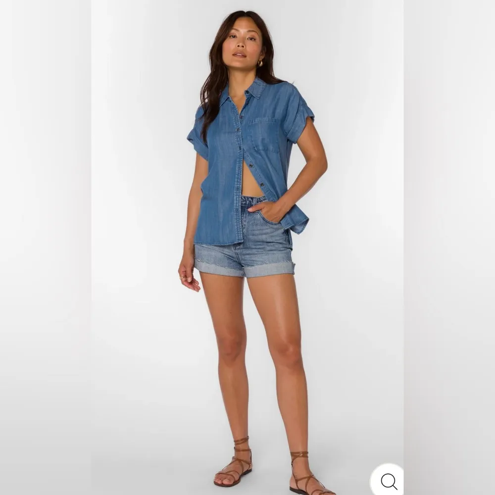 NWT Velvet Heart Edison Shirt Small Chambray Blue Button Up Country Western Boho - Image 4