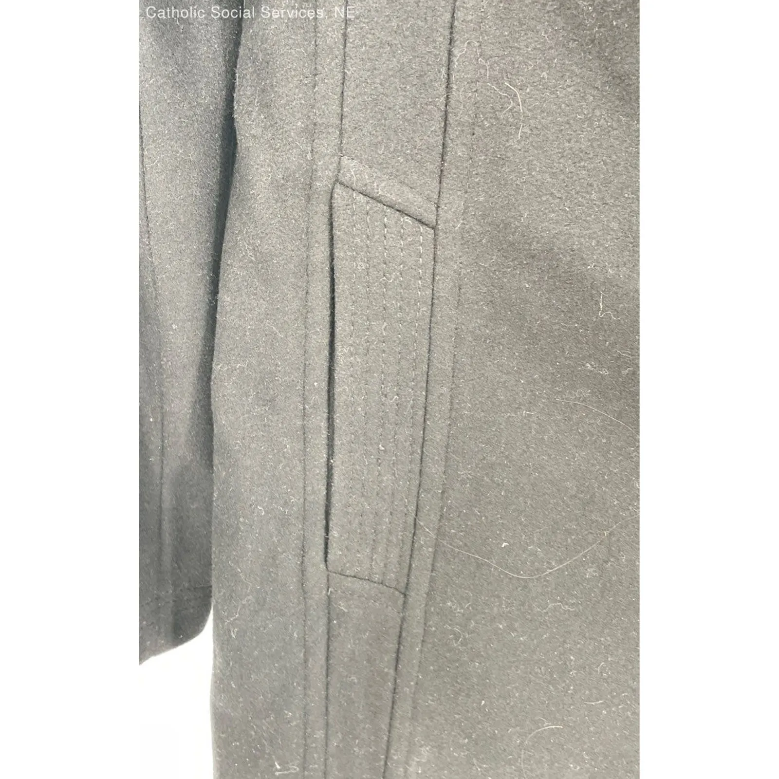 Anne Klein Black Women's Single-Breasted Long Wool‎ Peacoat - Size Small - Image 5