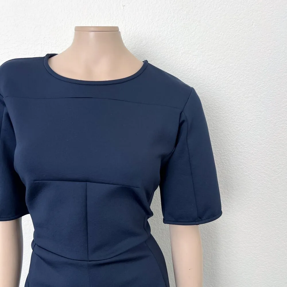 [Whistles] Navy Blue Half Sleeve Scuba Sheath Dress Work Career Office Sz US 12 - Image 7