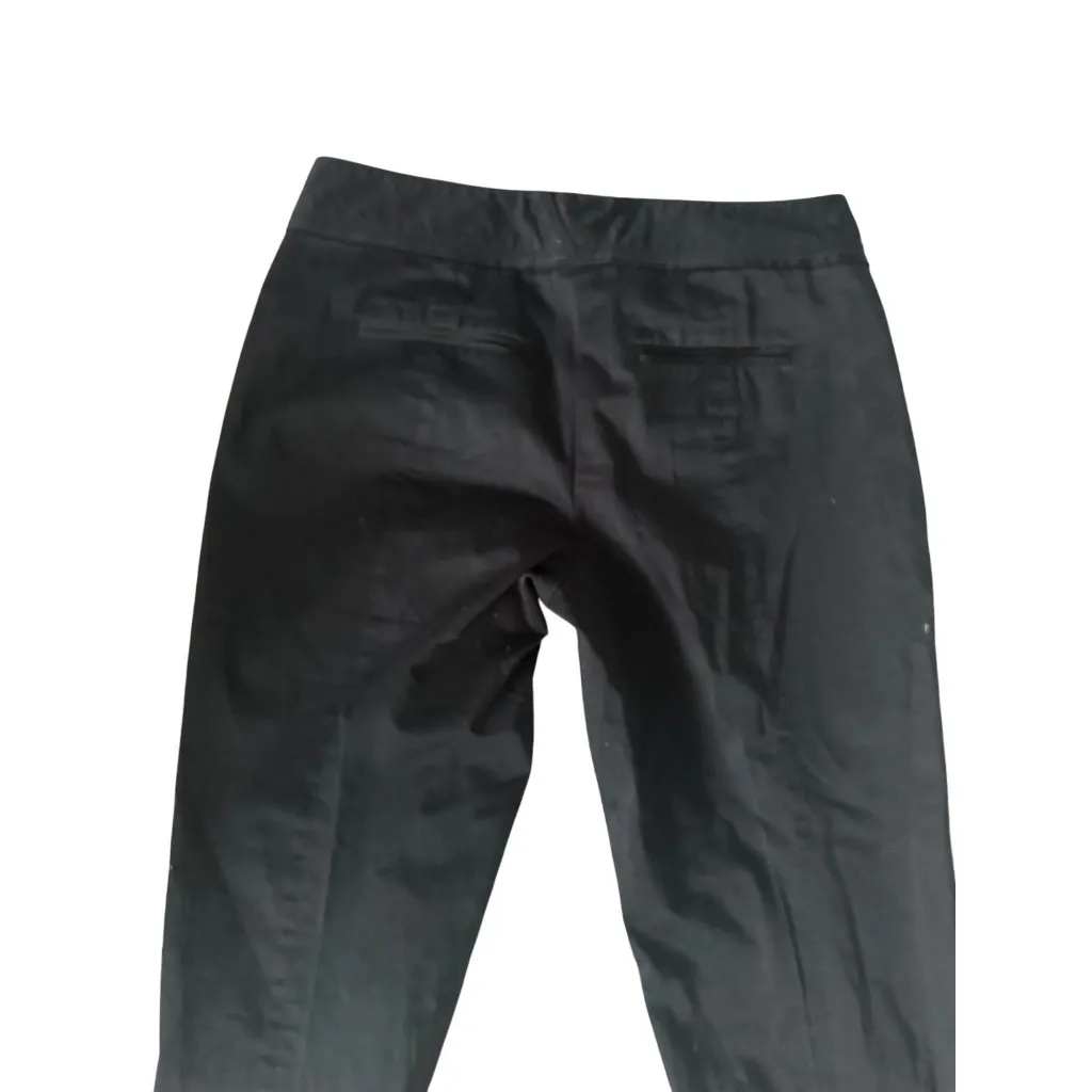 WHITE HOUSE BLACK MARKET WHBM Black Dress Button Detailed Crop Pants Size 4 - Image 6