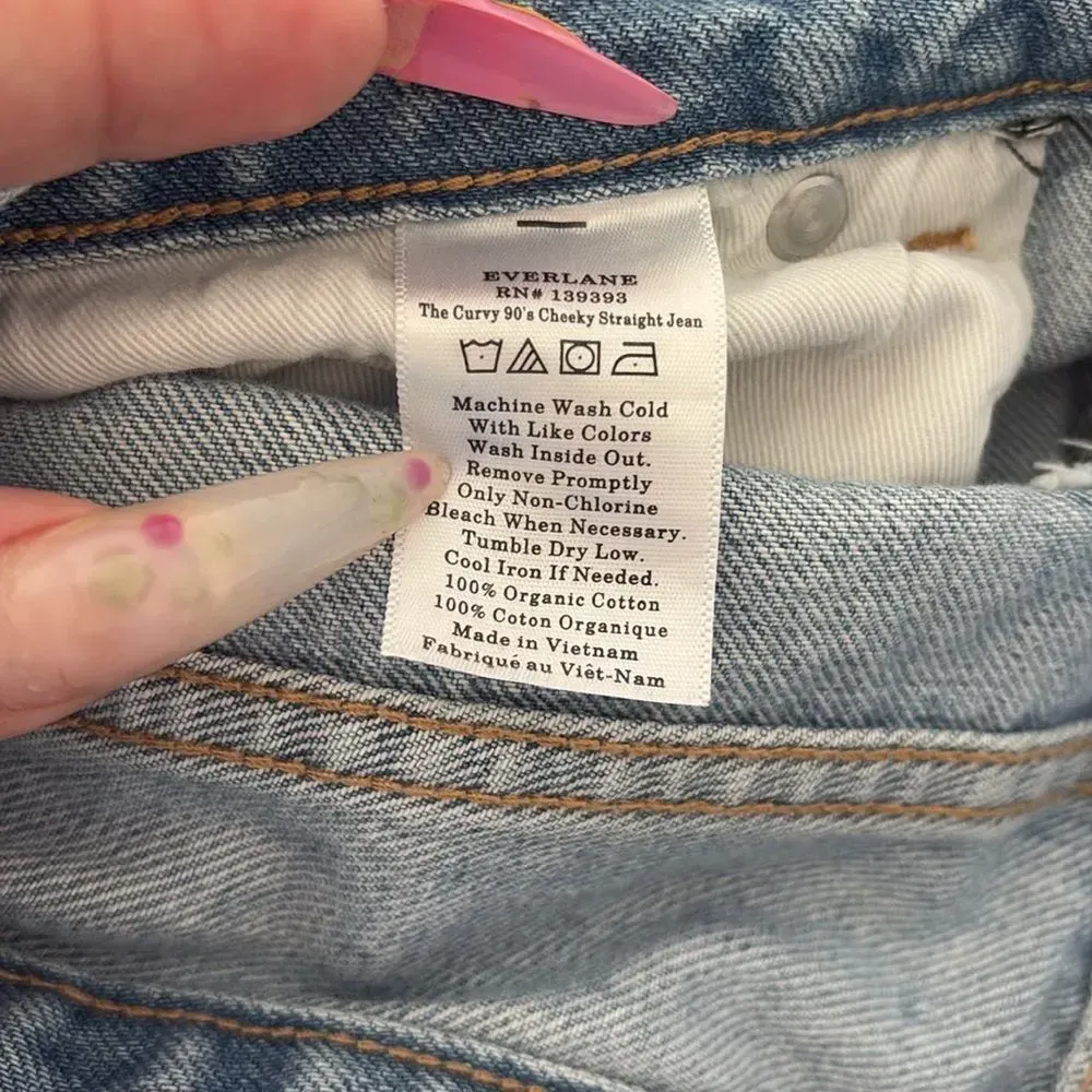 Everlane The Curvy 90’s Cheeky Straight Crop Blue Jeans Size 30 - Image 10