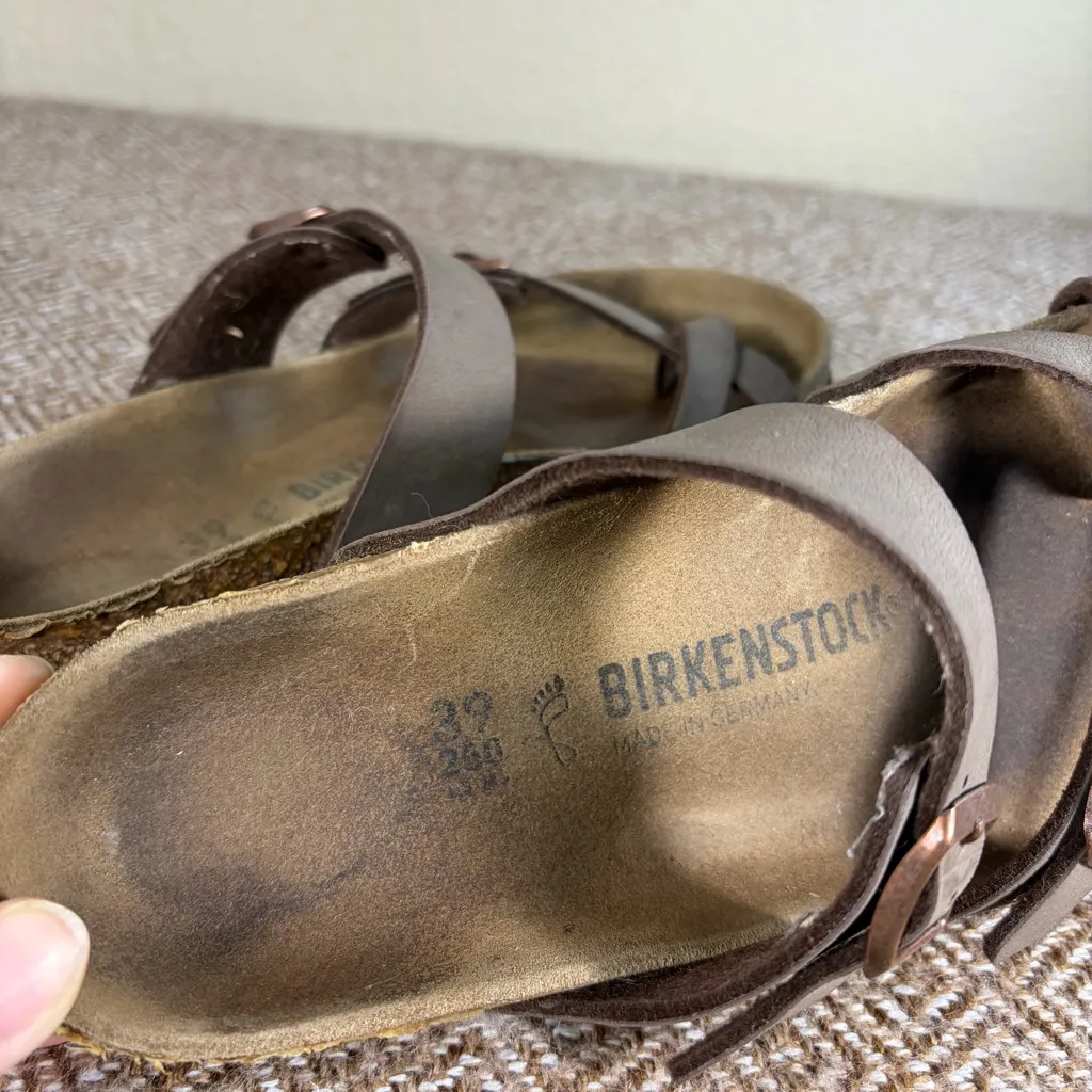 Birkenstock Mayari Birko-Flor Sandal, Brown Size 39 US 8-8.5 Casual Comfy Preppy - Image 7