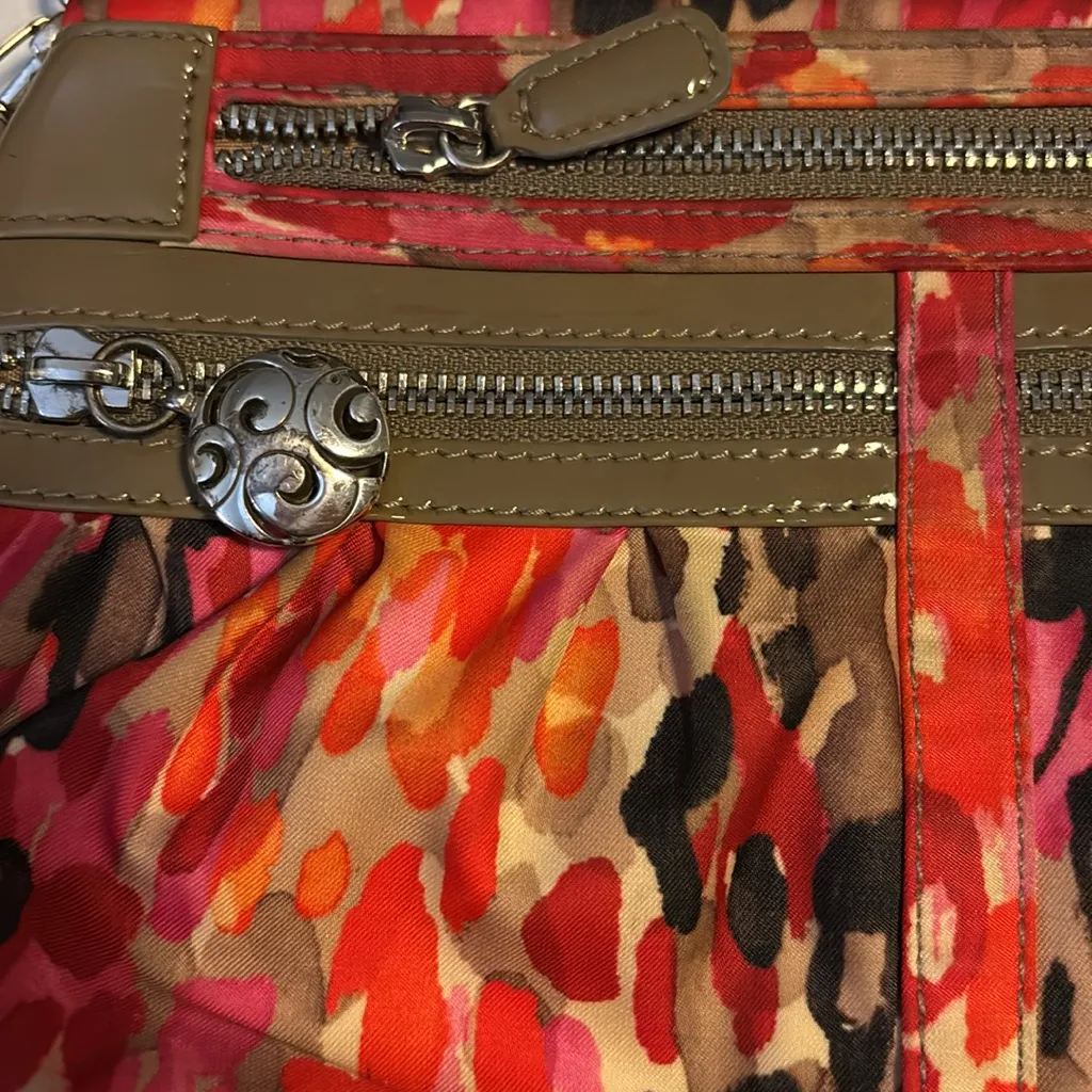 BRIGHTON “MILANO” CROSSBODY MULTI COLORED WITH TAUPE COLORED CROSSBODY STRAP - Image 9