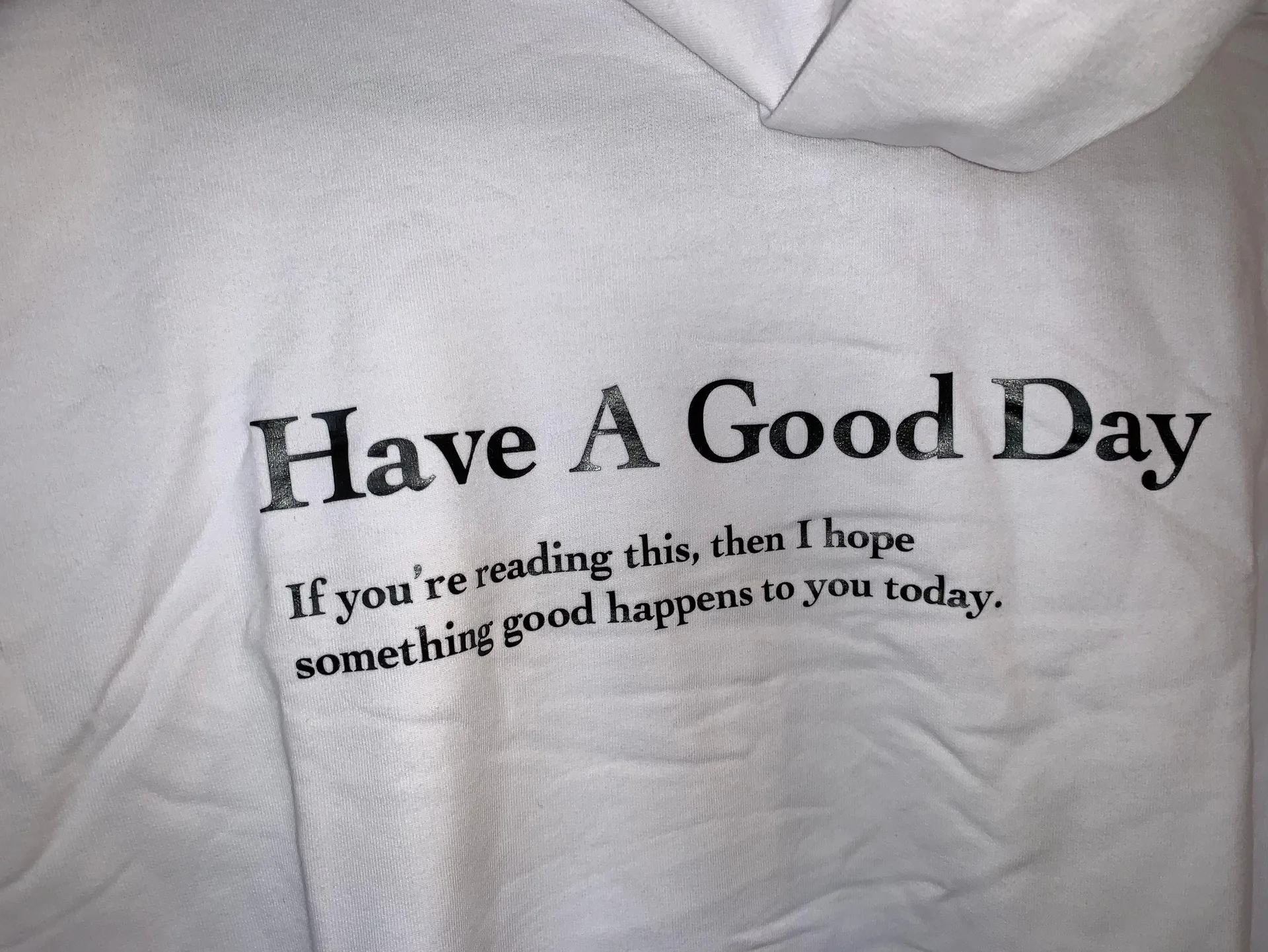 Pullover Hoodie White Size L - Image 3