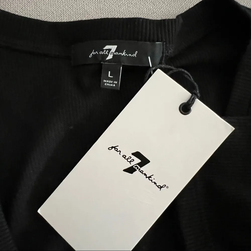 7 For All Mankind Bodysuit Cotton Blend Ribbed Top Size L NWT - Image 9